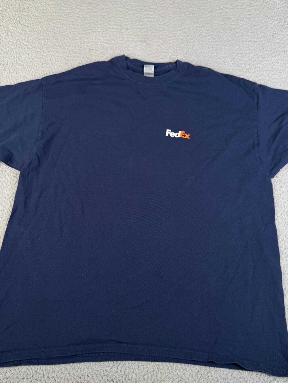 FEDEX Uniform T Shirt Blue Mens XL Graphic Logo Short Sleeve Gildan